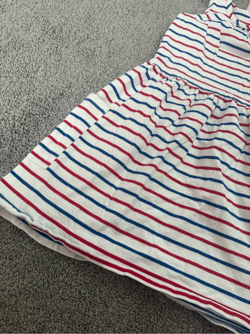 Hanna Andersson Patriotic Striped Twirl Dress Sz 130cm